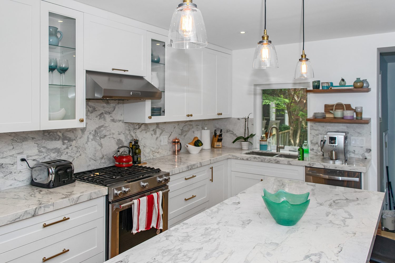 Roncesvalles Toronto Full Home Renovation - Kitchen Marble Countertop