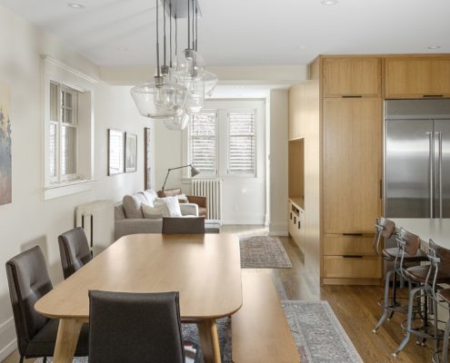 West-end Toronto home renovation, kitchen and dining room