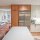 Toronto kitchen renovation, wood cabinets, white countertop