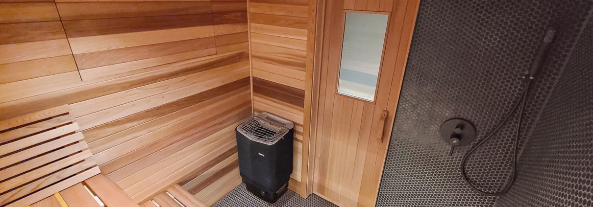 Toronto home cedar sauna basement renovation